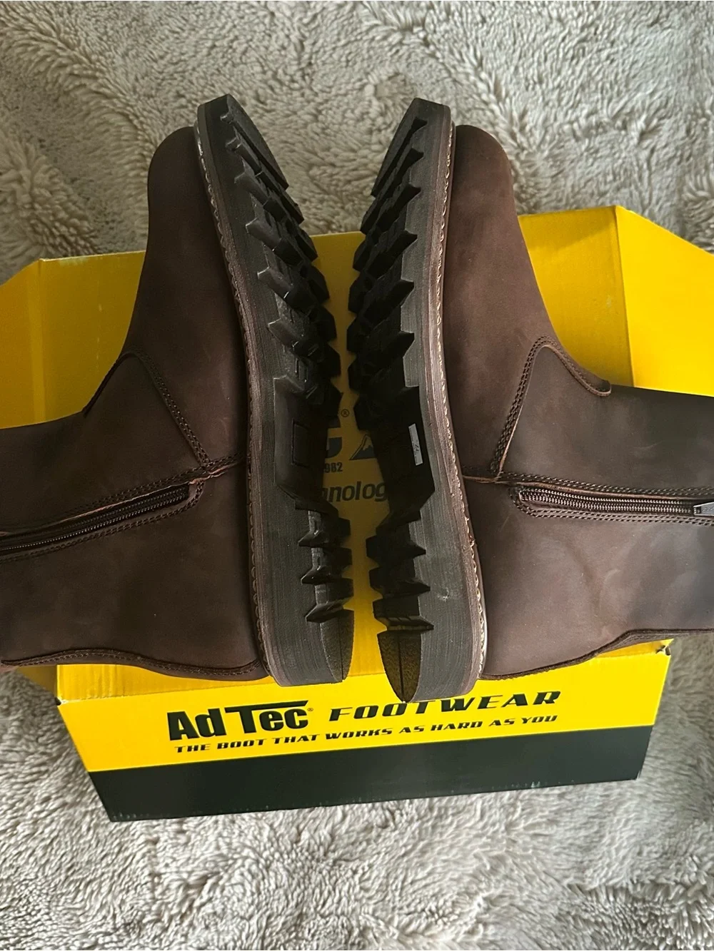 AdTec Brown Leather Chelsea Work Boots – Men’s Size 9.5 – New in Box